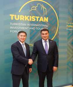 Read more about the article ТҮРКІСТАН ОБЛЫСЫНЫҢ ӘКІМІ ШЕТЕЛДІК КОМПАНИЯ БАСШЫЛАРЫ МЕН ИНВЕСТОРЛАРМЕН КЕЗДЕСТІ